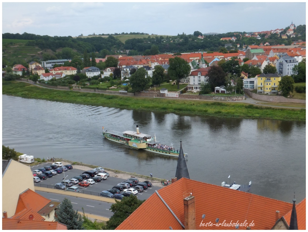 schöner Blick auf die Elbe vom Dom Turm aus