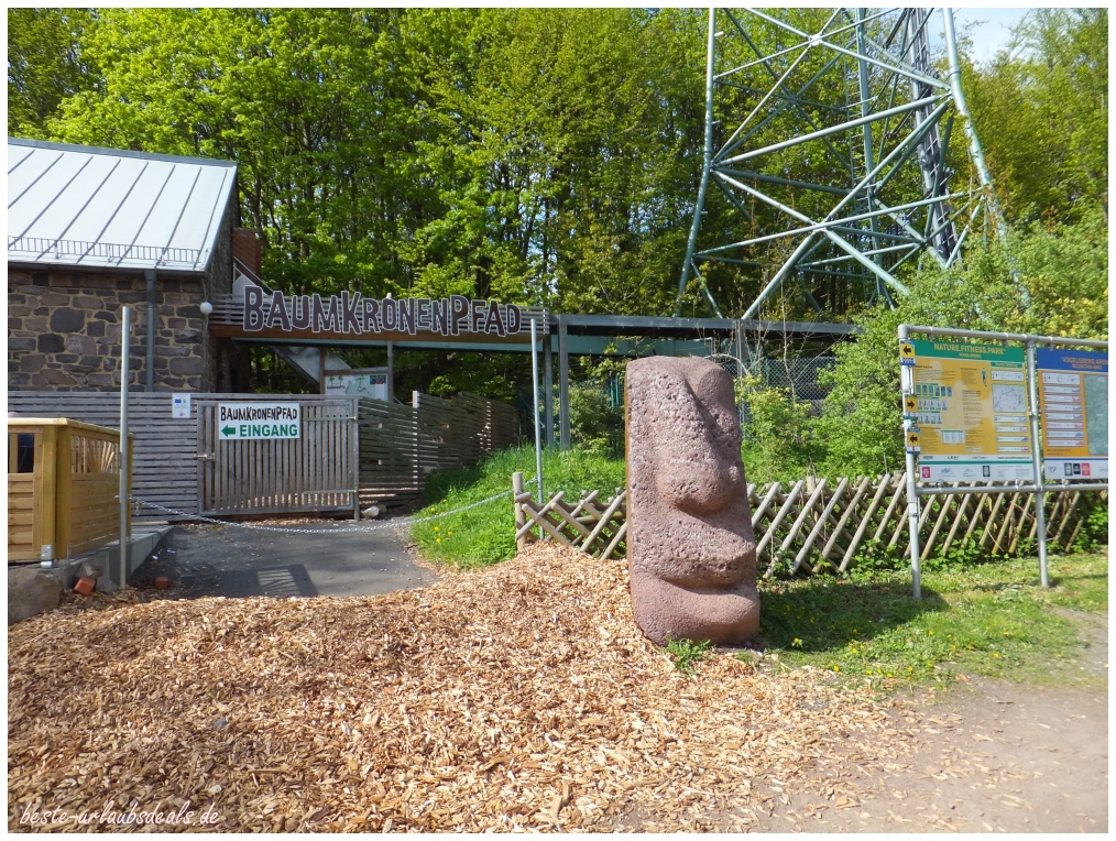 Eingang Baumkronenpfad Hehoroskopf - Vogelsberg