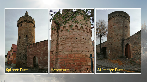 Die 3 Türme der alten Stadtmauer Großostheims